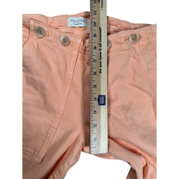 Pilcro The Kit High Rise Crop Pants Size 26 Coral Casual Wide Leg Anthropologie - Picture 8 of 12